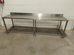 Mobiele rvs tafel - 280x70x98 cm 